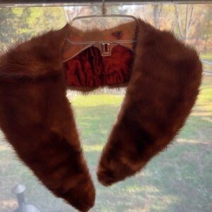 Vintage Brown Fur Collar